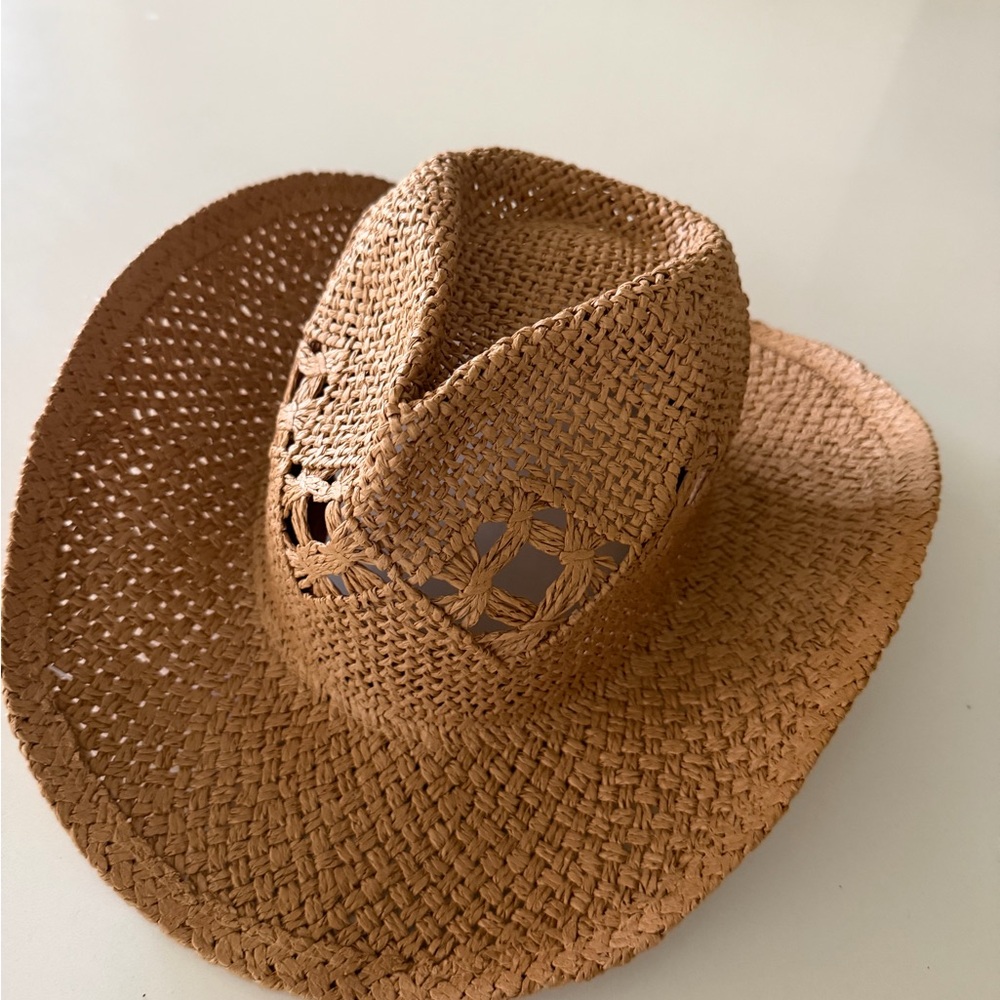 Stylish Tan Woven Cowboy Hat - Picture 5 of 5